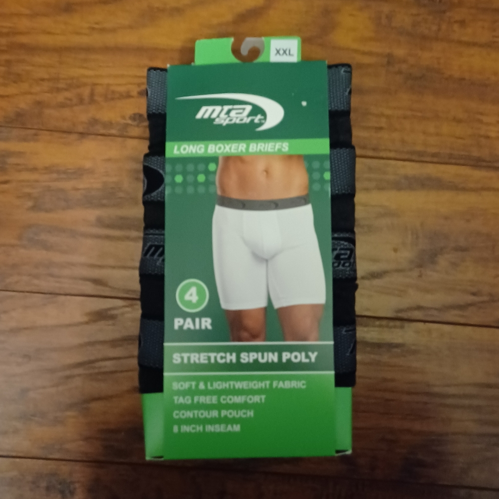 NWT MTA Sport Boxer Brief Underwear 4 Pack